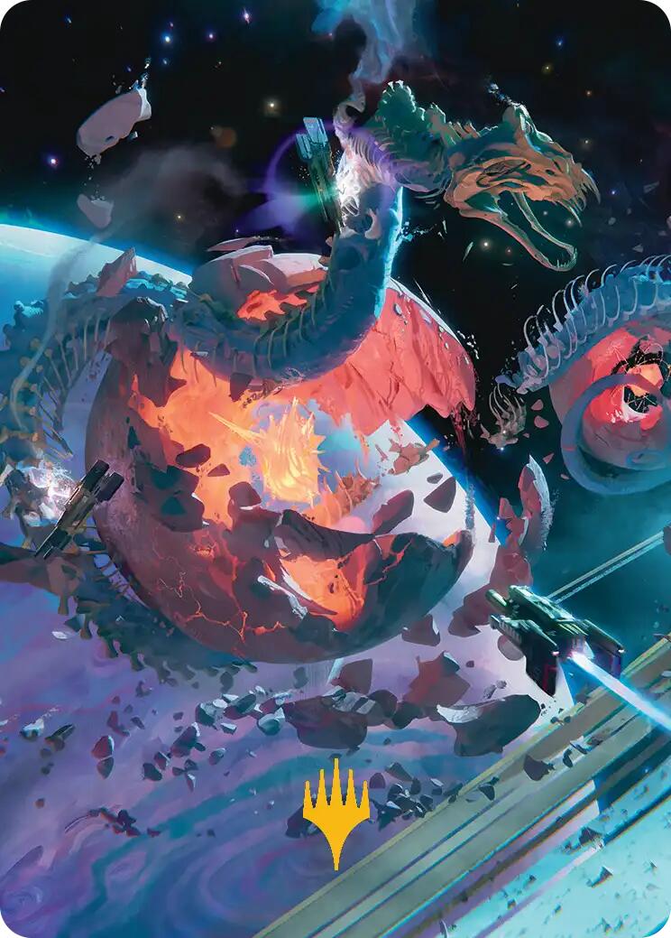 Scavenger Grounds Art Card (47/54) (Gold-Stamped Planeswalker Symbol) [Edge of Eternities Art Series] | Good Games Morley