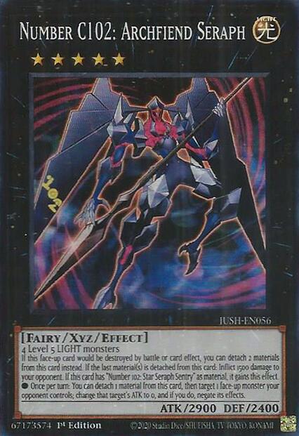 Number C102: Archfiend Seraph [JUSH-EN056] Super Rare | Good Games Morley