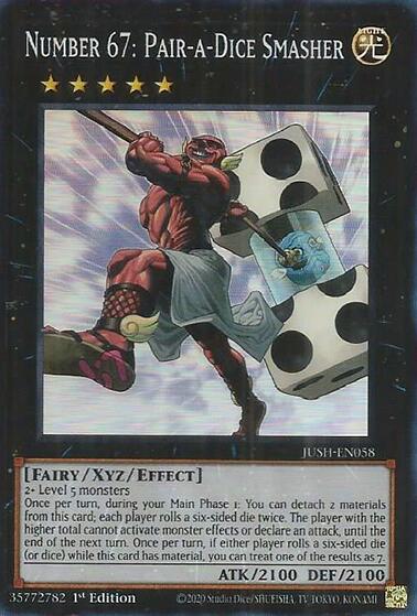 Number 67: Pair-a-Dice Smasher (Super Rare) [JUSH-EN058] Super Rare | Good Games Morley