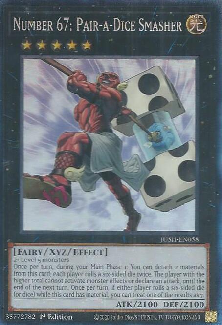 Number 67: Pair-a-Dice Smasher (CR) [JUSH-EN058] Collector's Rare | Good Games Morley