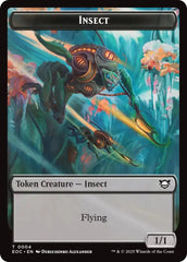 Insect // Elemental (0007) Double-Sided Token [Edge of Eternities Commander Tokens] | Good Games Morley