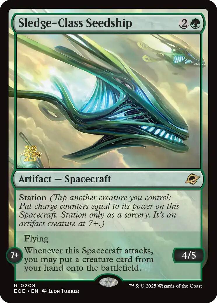 Sledge-Class Seedship [Edge of Eternities Prerelease Promos] | Good Games Morley