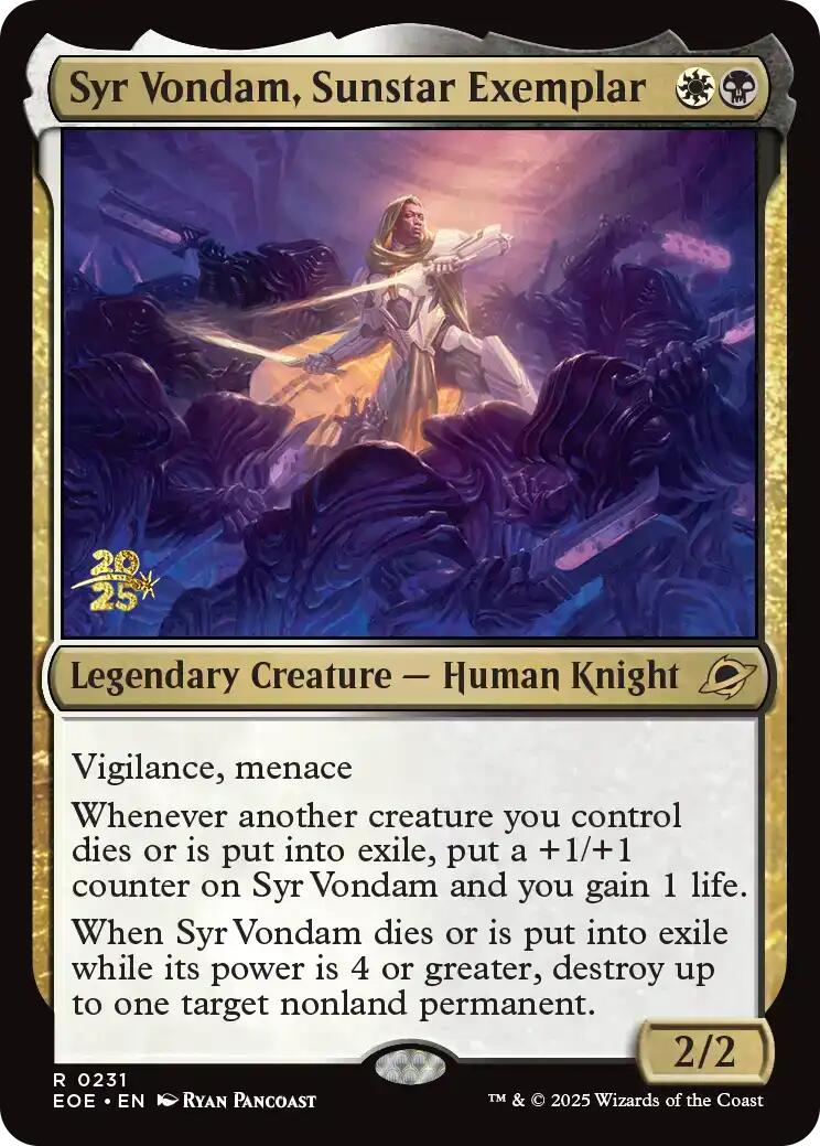 Syr Vondam, Sunstar Exemplar [Edge of Eternities Prerelease Promos] | Good Games Morley