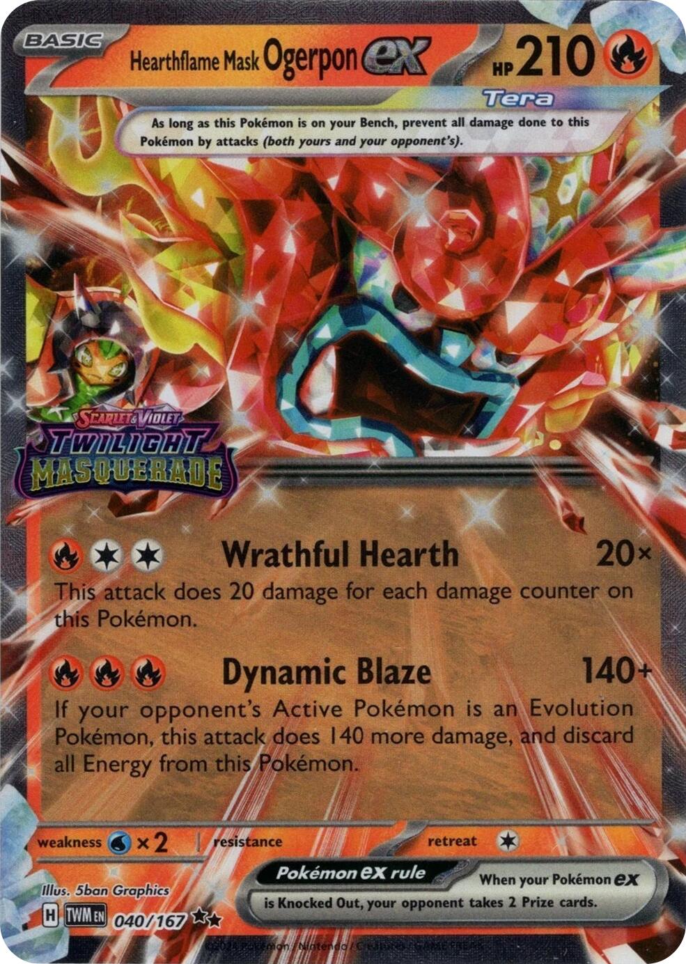 Hearthflame Mask Ogerpon ex (040/167) (Stamped) [Miscellaneous Cards] | Good Games Morley