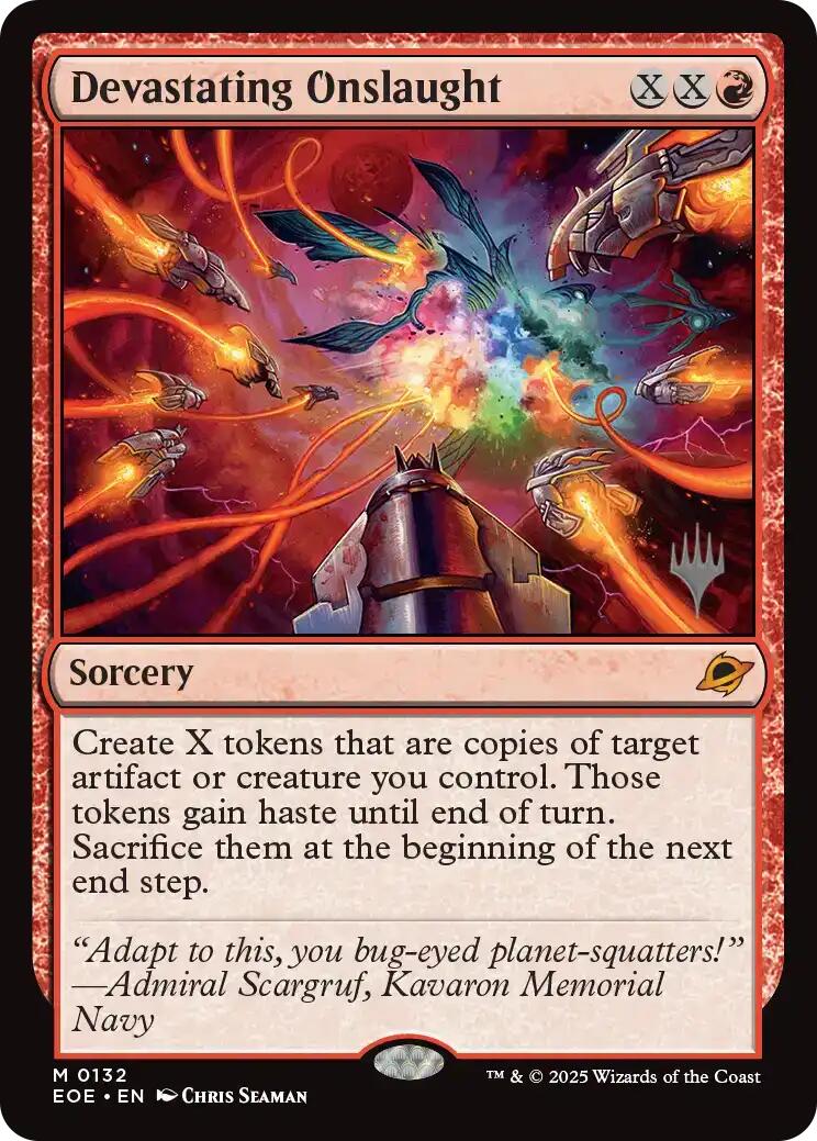 Devastating Onslaught [Edge of Eternities Promo Pack] | Good Games Morley