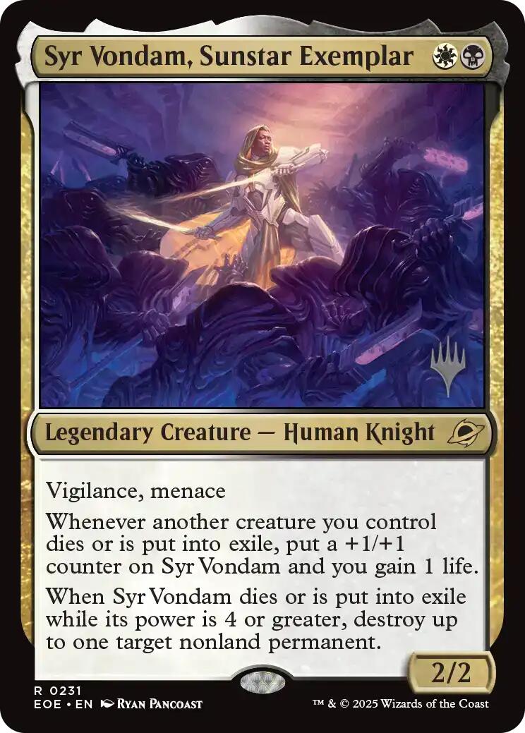 Syr Vondam, Sunstar Exemplar [Edge of Eternities Promo Pack] | Good Games Morley