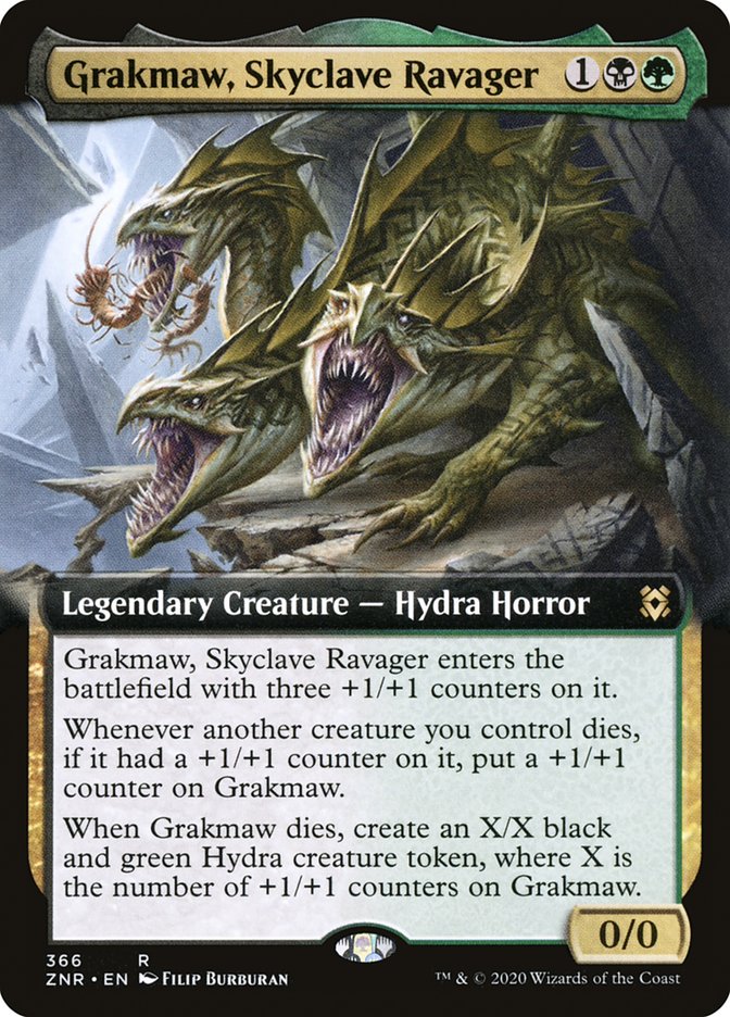 Grakmaw, Skyclave Ravager (Extended Art) [Zendikar Rising] | Good Games Morley