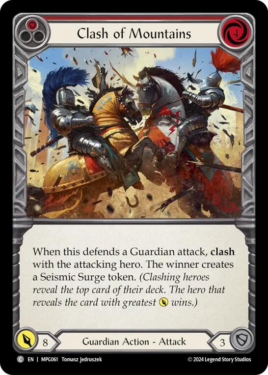Clash of Mountains (Red) [MPG061] (Mastery Pack Guardian)  Rainbow Foil | Good Games Morley