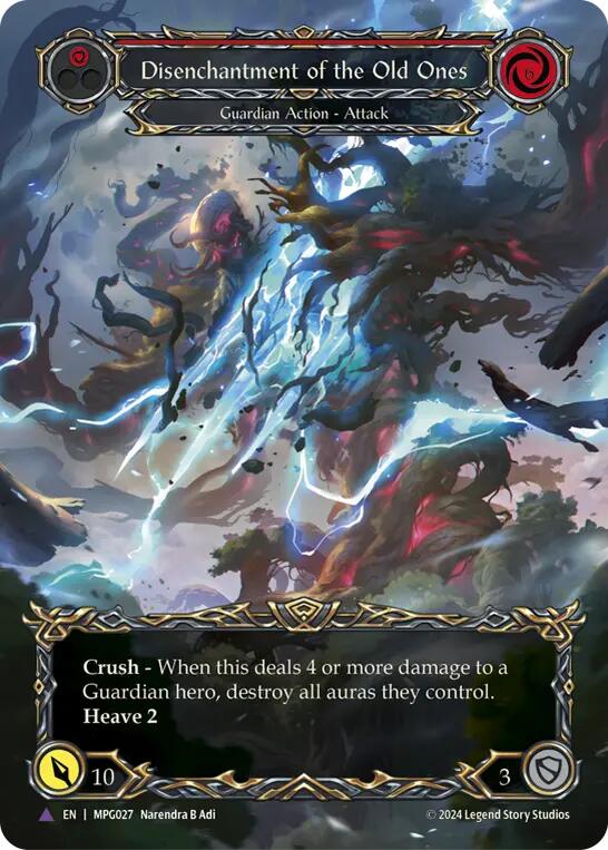 Disenchantment of the Old Ones (Marvel Cold Foil) [MPG027] (Mastery Pack Guardian)  Cold Foil | Good Games Morley