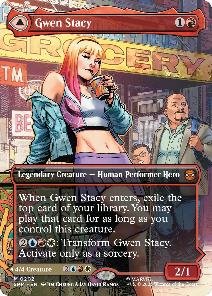 Gwen Stacy (0202) (Borderless) [Marvel's Spider-Man] | Good Games Morley