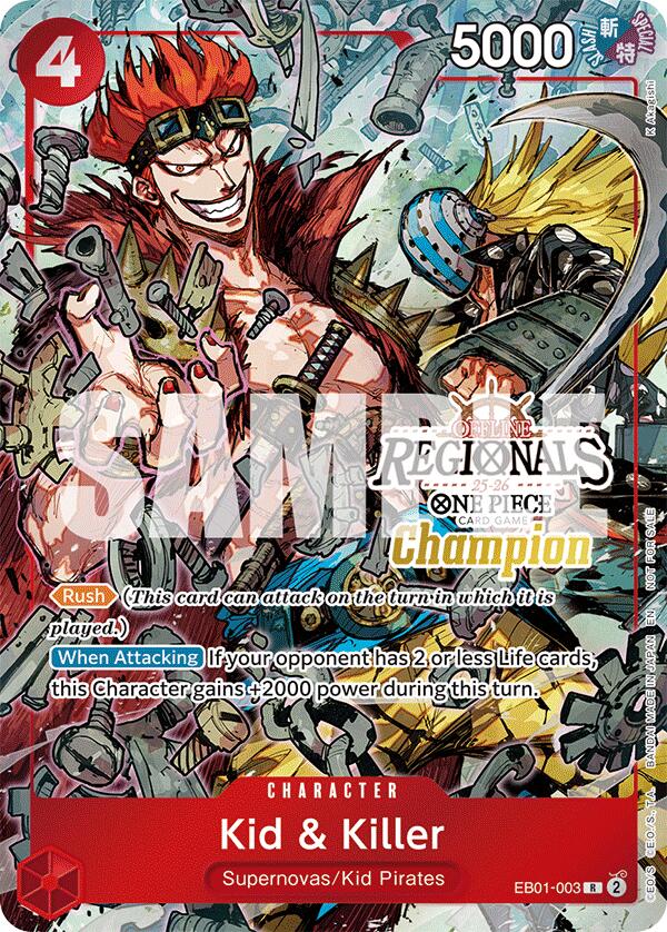 Kid & Killer (Offline Regional Champion Card Set 2025 Vol.2) [One Piece Promotion Cards] | Good Games Morley