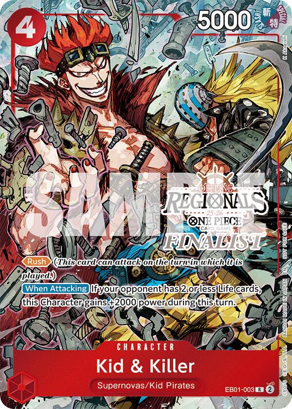 Kid & Killer (Offline Regional Finalist Card Set 2025 Vol.2) [One Piece Promotion Cards] | Good Games Morley
