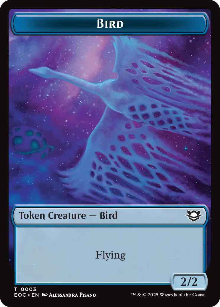Bird // Pest Double-Sided Token [Edge of Eternities Commander Tokens] | Good Games Morley