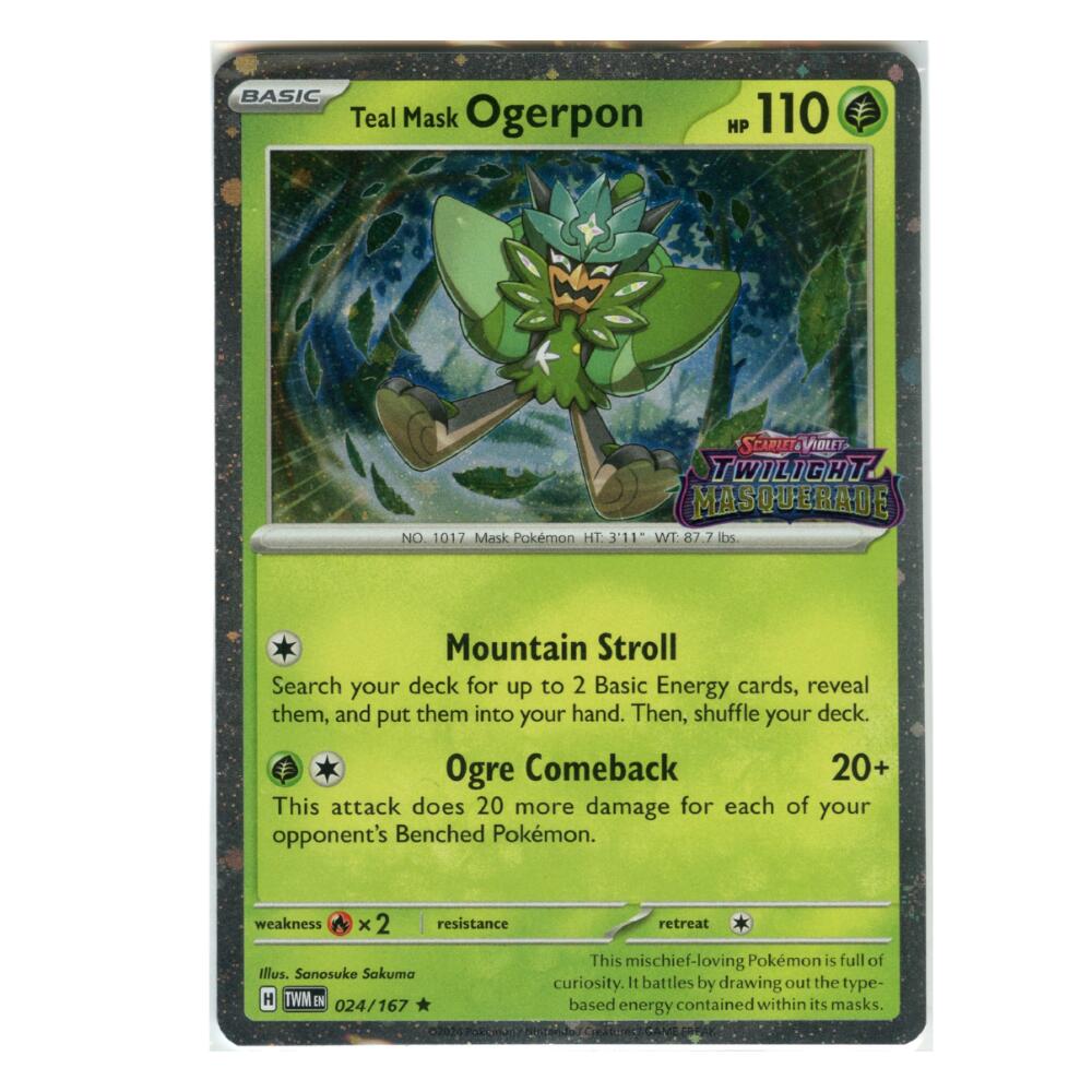 Teal Mask Ogerpon (024/167) (Twilight Masquerade Stamp) [Scarlet & Violet: Twilight Masquerade] | Good Games Morley