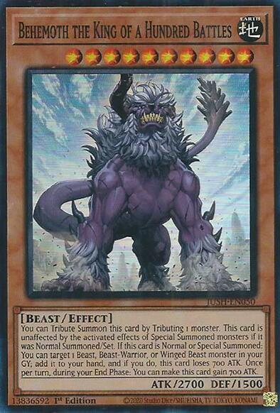 Behemoth the King of a Hundred Battles (Super Rare) [JUSH-EN050] Super Rare | Good Games Morley