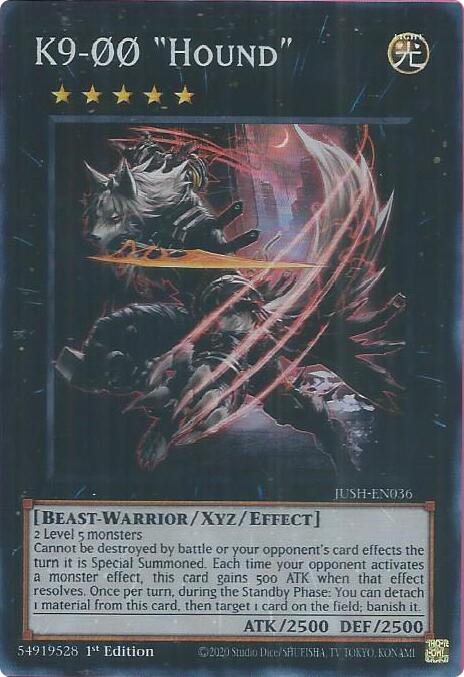 K9-00 "Hound" (Super Rare) [JUSH-EN036] Super Rare | Good Games Morley