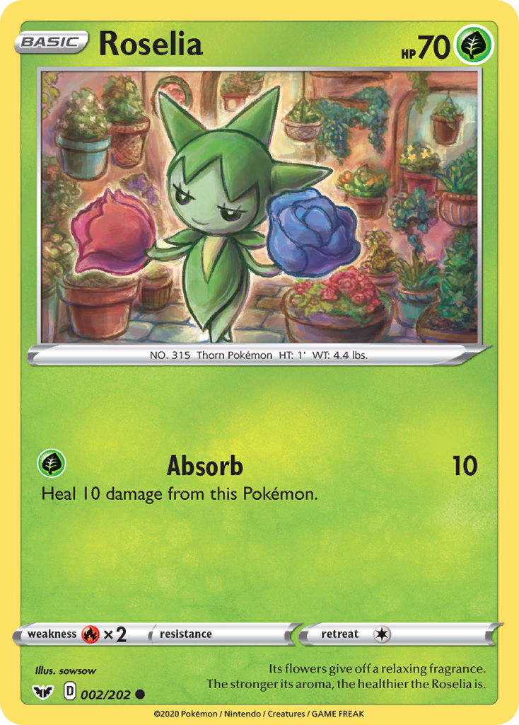 Roselia (002/202) [Sword & Shield: Base Set] | Good Games Morley