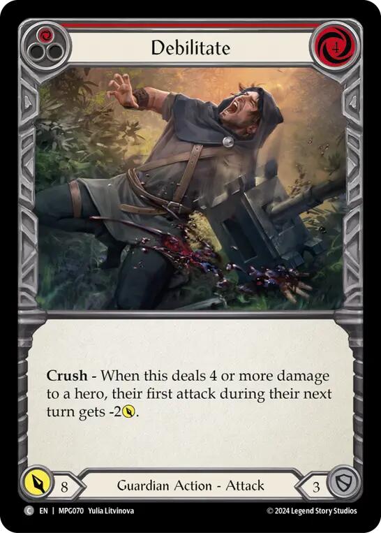 Debilitate (Red) [MPG070] (Mastery Pack Guardian) | Good Games Morley