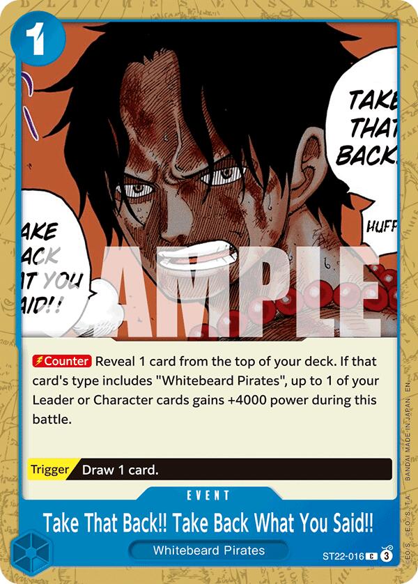 Take That Back!! Take Back What You Said!! [Starter Deck: Ace & Newgate] | Good Games Morley