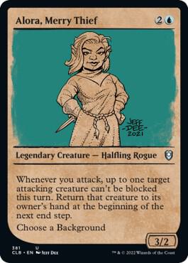 Alora Merry Thief Showcase 381 (Commander Legends: Battle for Baldur's Gate)  - Foil | Good Games Morley