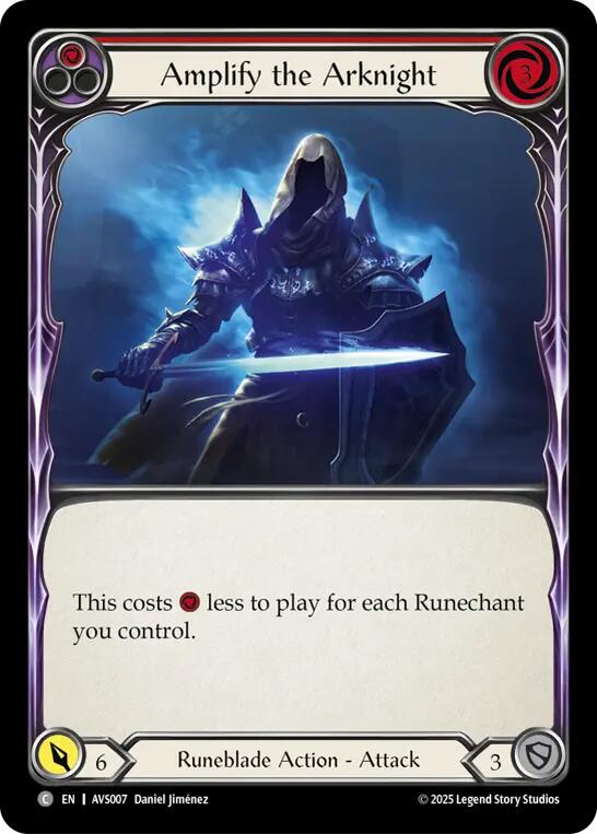 Amplify the Arknight (Red) [AVS007] (Armory Deck: Legends Viserai) | Good Games Morley
