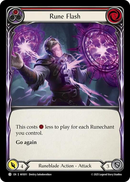 Rune Flash (Red) [AVS011] (Armory Deck: Legends Viserai) | Good Games Morley