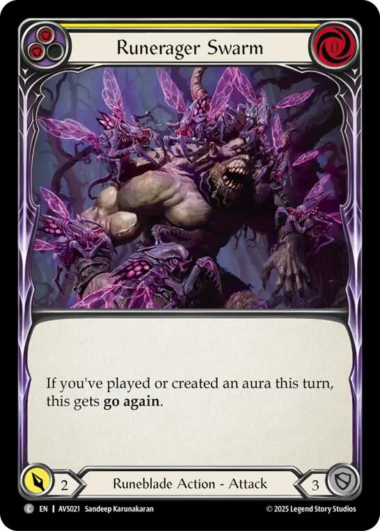 Runerager Swarm (Yellow) [AVS021] (Armory Deck: Legends Viserai) | Good Games Morley