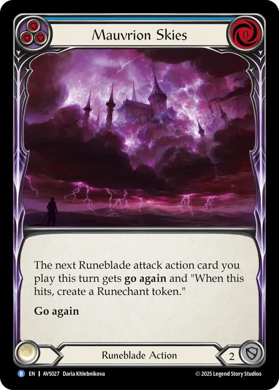 Mauvrion Skies (Blue) [AVS027] (Armory Deck: Legends Viserai) | Good Games Morley