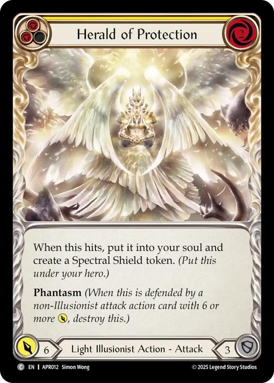 Herald of Protection (Yellow) [APR012] (Armory Deck: Legends Prism) | Good Games Morley