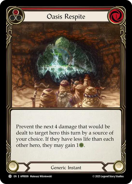 Oasis Respite (Red) [APR009] (Armory Deck: Legends Prism) | Good Games Morley