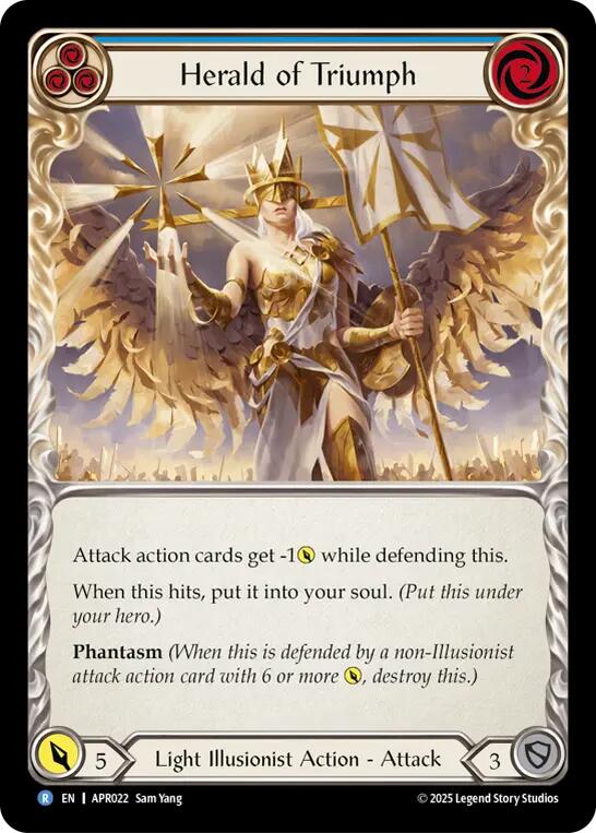 Herald of Triumph (Blue) [APR022] (Armory Deck: Legends Prism) | Good Games Morley