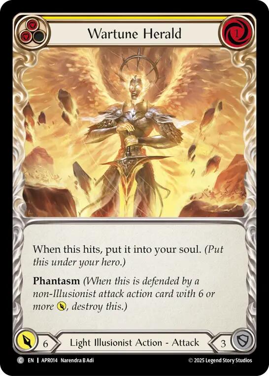 Wartune Herald (Yellow) [APR014] (Armory Deck: Legends Prism) | Good Games Morley