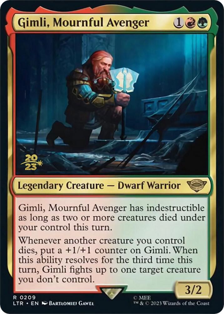 Gimli Mournful Avenger 209s/86 (Prerelease Cards)  - Foil | Good Games Morley