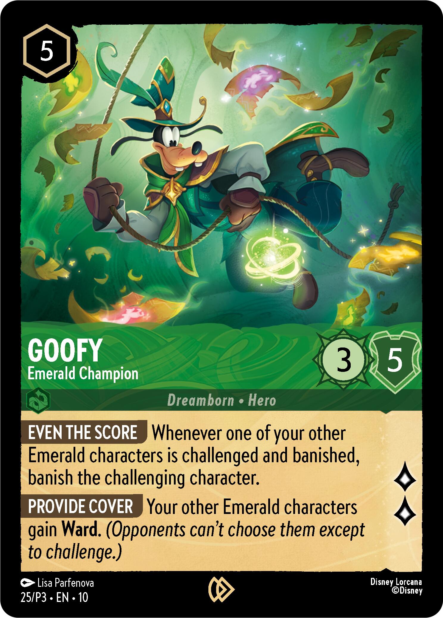 Goofy - Emerald Champion (25) [Promo Cards] | Good Games Morley