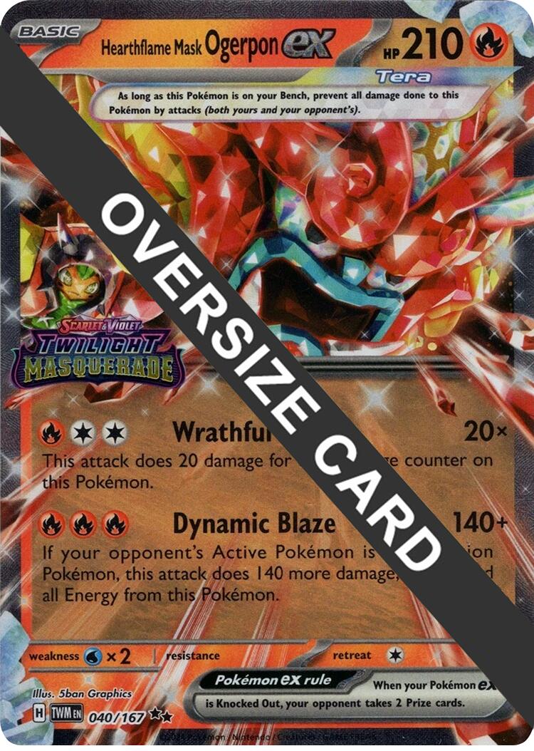 Hearthflame Mask Ogerpon ex (040/167) (Jumbo Card) [Scarlet & Violet: Twilight Masquerade] | Good Games Morley