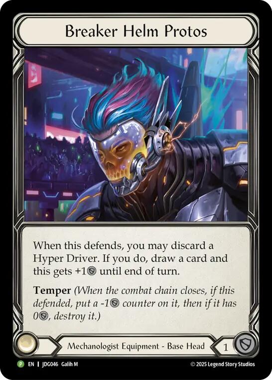 Breaker Helm Protos [JDG046] (Promo)  Cold Foil | Good Games Morley