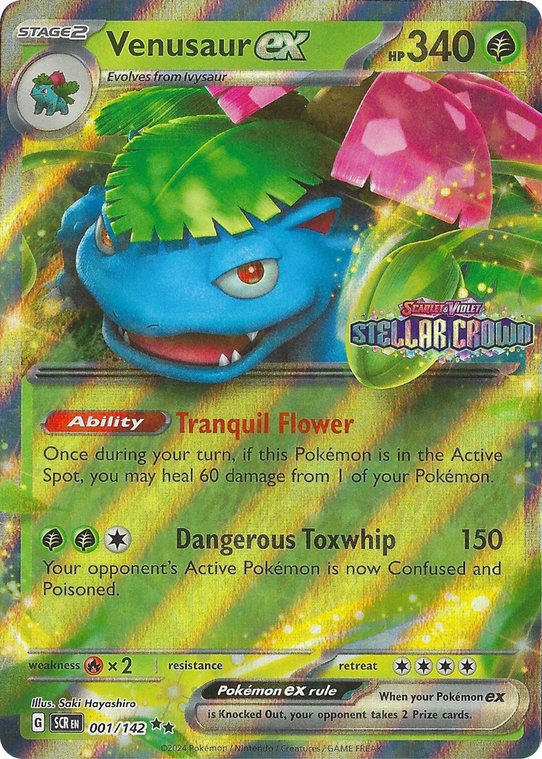 Venusaur ex (001/142) (Stellar Crown Stamp) [Miscellaneous Cards] | Good Games Morley