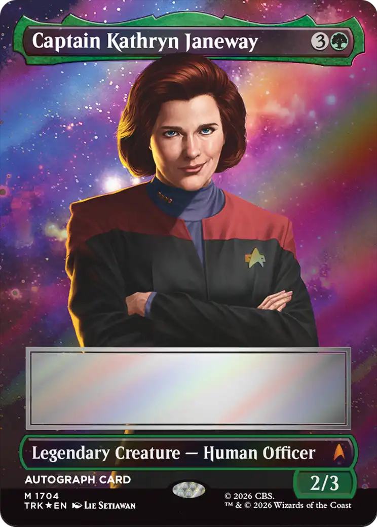 Captain Kathryn Janeway (Borderless) (Signed) [Star Trek] | Good Games Morley