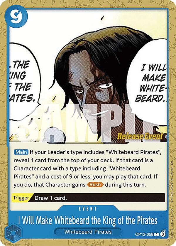 I Will Make Whitebeard the King of the Pirates [Legacy of the Master Release Event Cards] | Good Games Morley