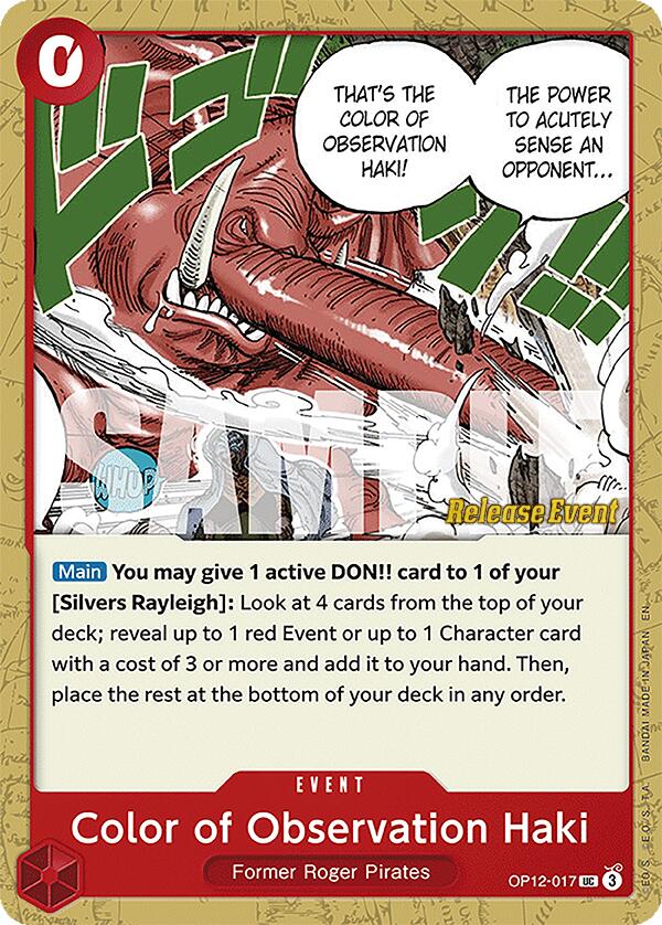 Color of Observation Haki [Legacy of the Master Release Event Cards] | Good Games Morley