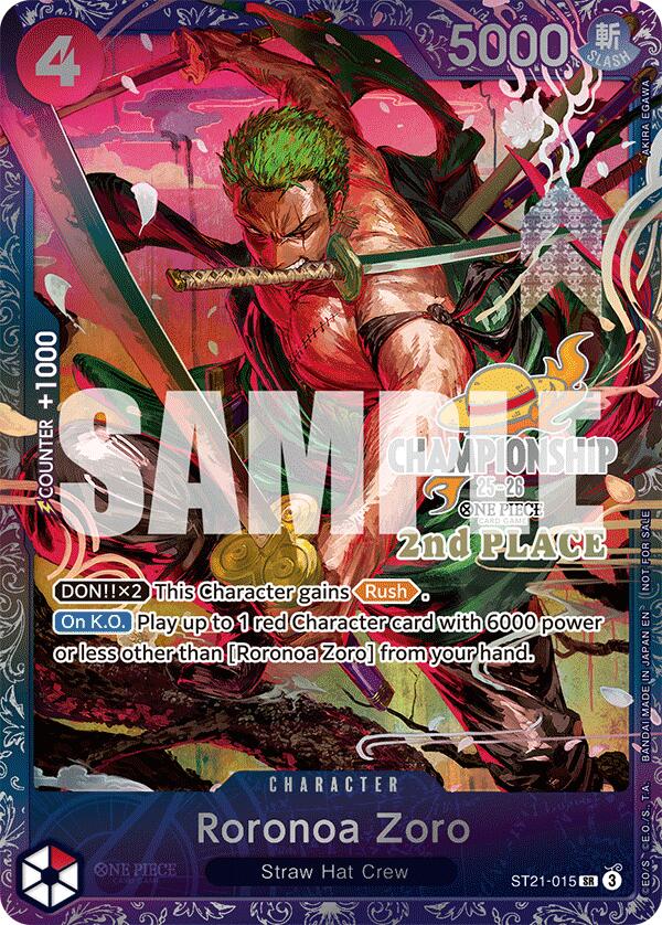 Roronoa Zoro (CS 25-26 2nd Place) [One Piece Promotion Cards] | Good Games Morley