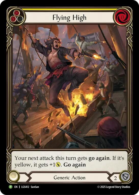 Flying High (Yellow) [LGS412] (Promo)  Rainbow Foil | Good Games Morley
