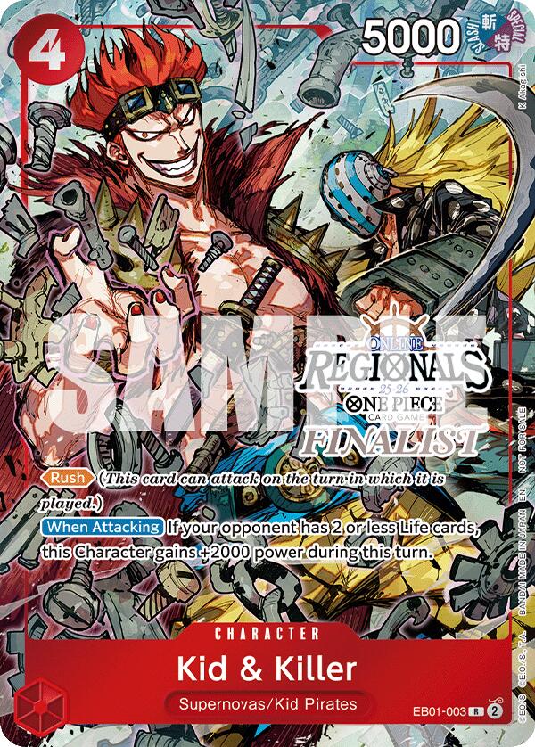 Kid & Killer (Online Regional Finalist Card Set 2025 Vol.2) [One Piece Promotion Cards] | Good Games Morley