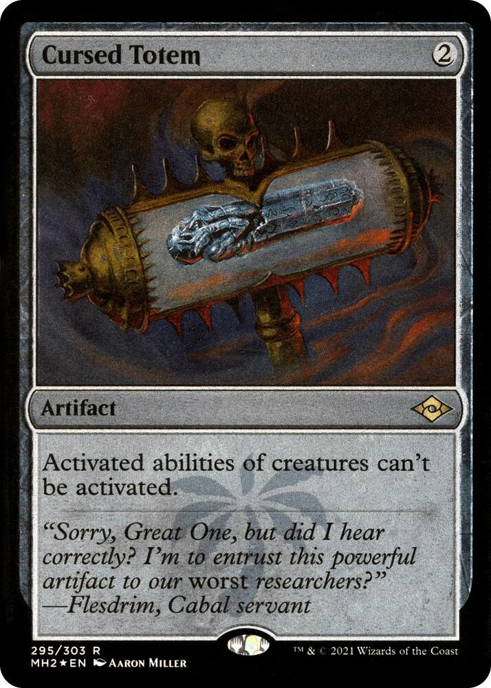 Cursed Totem Foil Etched 295 (Modern Horizons 2)  - Foil | Good Games Morley