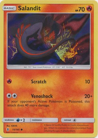 Salandit (15/145) (Collection Promo) [Sun & Moon: Guardians Rising] | Good Games Morley