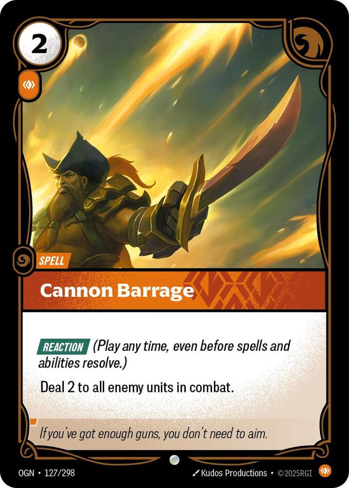 Cannon Barrage 127/298 (Origins)  | Good Games Morley