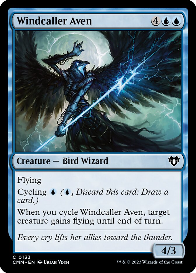 Windcaller Aven 133/451 (Commander Masters)  | Good Games Morley