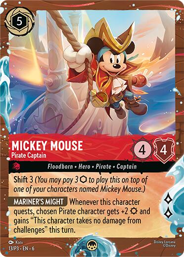 Mickey Mouse - Pirate Captain (Disney Cruise Promo) (13/P3) [Promo Cards] | Good Games Morley