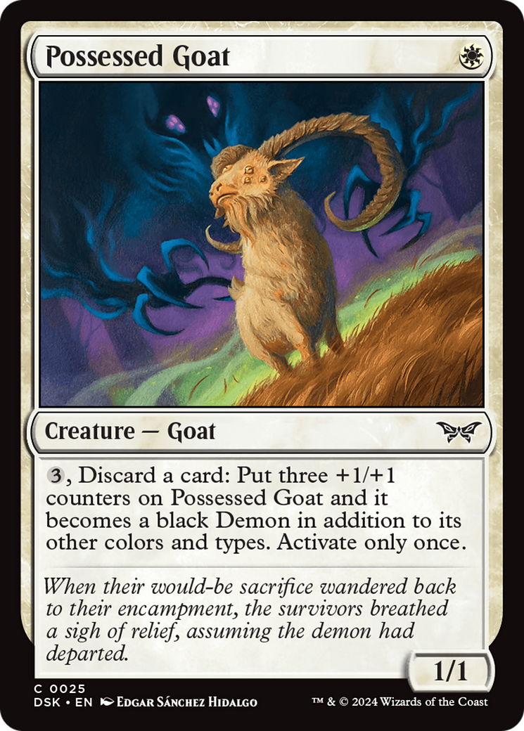 Possessed Goat [Duskmourn: House of Horror] | Good Games Morley