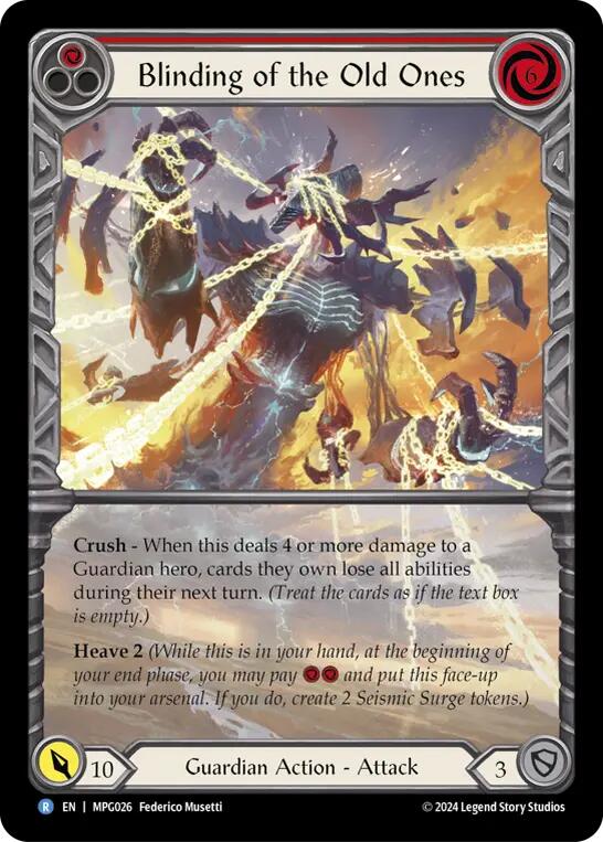 Blinding of the Old Ones (Extended Art) [MPG026] (Mastery Pack Guardian)  Rainbow Foil | Good Games Morley